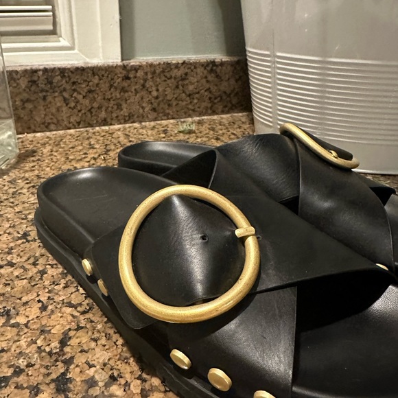 Zara Leather Buckle Sandals - Picture 7 of 7